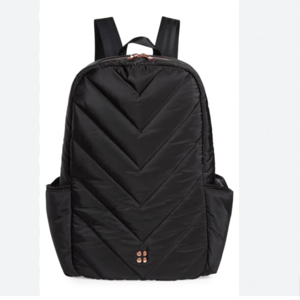 SWEATY BETTY Icon Quilted Black Backpack